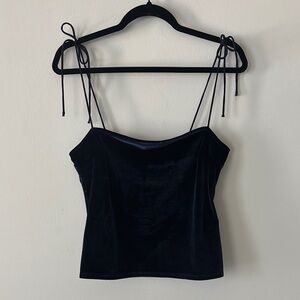 Abercrombie & Fitch Blue Camisole Fitted Tie Front